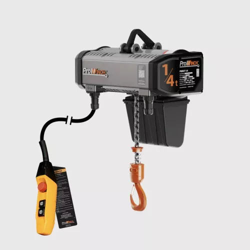 1/4 ton Electric Chain Hoist 1 Speed 208~240V 3° 60HZ 13ft G100 Nickel Duty H4/M5 PWRXF0.25-H4-1S-2