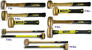 ABC Bronze Hammer, 8 lb. with 36" Wood Handle - ABC8BZW