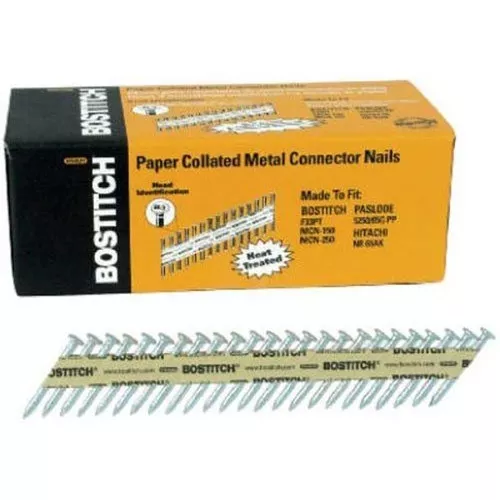 BOSTITCH 1 1/2-Inch x .131 Paper Tape Collated Galvanized Metal Connector Nails (4 Pcs)