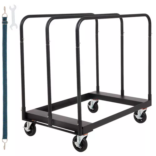 Drywall Cart, 1500 LBS Panel Dolly Cart with 36.02" x 24.02" Deck and 5" Swivel Wheels, Heavy-Duty Drywall Sheet Cart, Handling Wall Panel, Sheetrock, Lumber, for Garage, Home, Warehouse