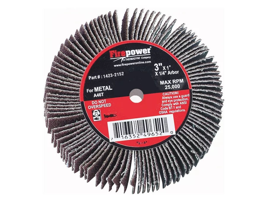 Firepower 1423-2152 - Flap Wheel, 3" x 1" x 1/4", 80 Grit