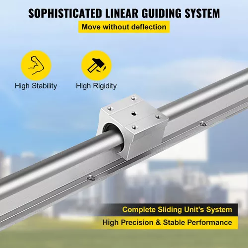 Linear Rail SBR16-1500mm 2PCs Linear Rail Shaft Rod W/ 4 SBR16UU Blocks