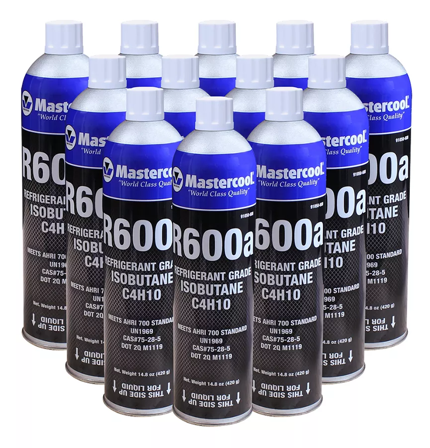 Mastercool 91050-600-12 - 12-Pack R600A Refrigerant Grade Isobutane C4H10