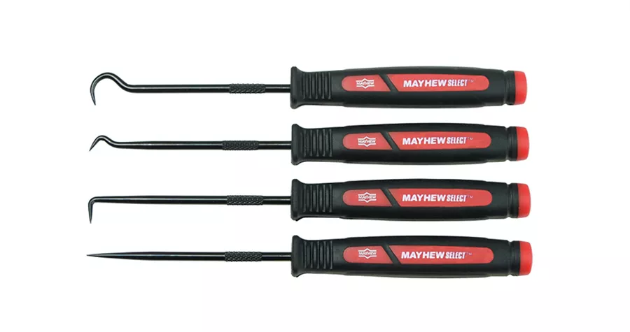 Mayhew Tools 60003 - Dominator 4-Piece Mini Hook and Pick Set