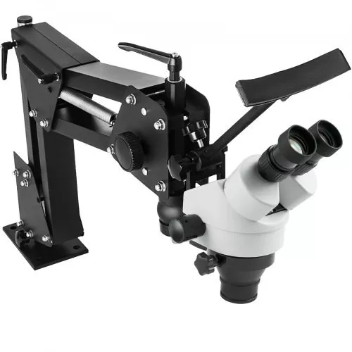 Micro Inlaid Mirror Multi-Directional Microscope with Spring Bracket 7X-45X Multi-Directional Micro-Setting Microscope Microscope Gem Diamond Setting Machine with Stand Jewelry Tools