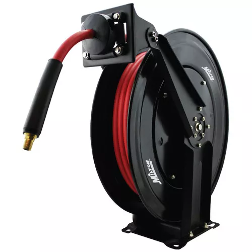 Milton™ 2760-50D - Steel Dual Arm Auto-Retractable Hose Reel, 3/8" x 50 ft. Rubber Hose - 300 Max PSI