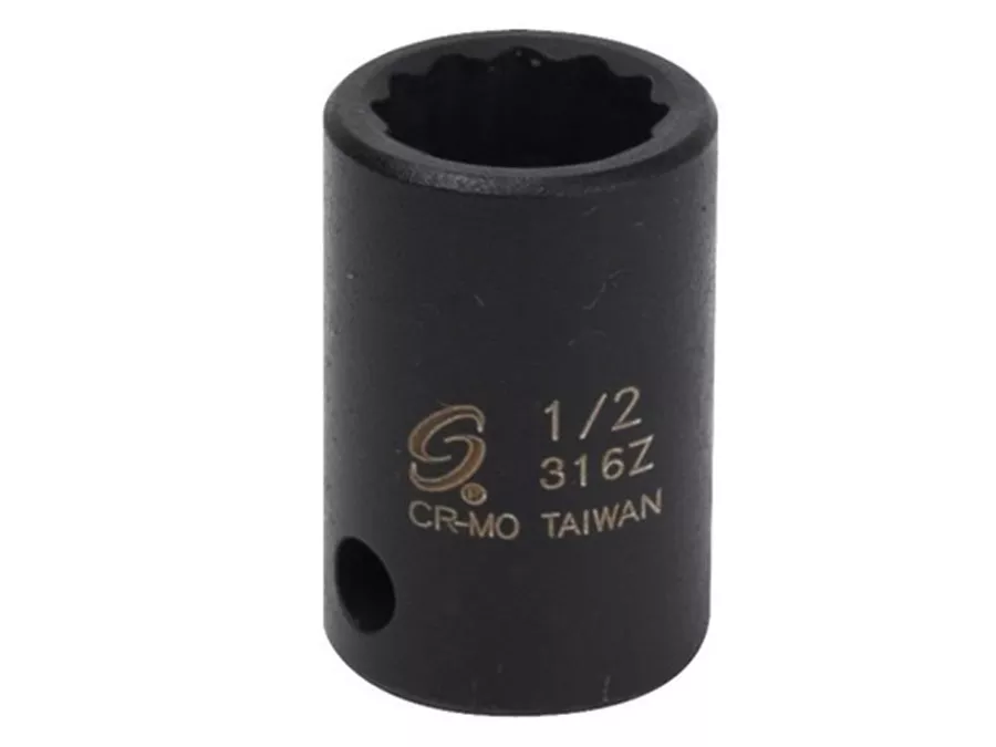 Sunex Tools 316Z - 3/8" Dr. 12 Pt. 1/2" Impact Socket