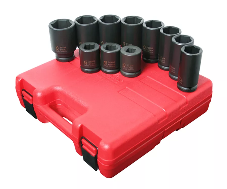 Sunex Tools 4011M - 11 Piece 3/4" Drive Deep Metric Truck Impact Socket Set