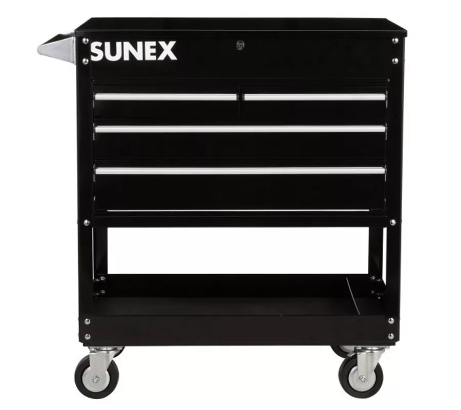 Sunex Tools 8045BK - Black Heavy Duty 5-Drawer Service Tool Cart
