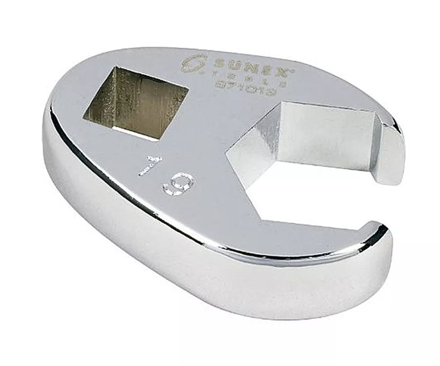 Sunex Tools 971019 - 3/8" Dr. 19mm Fully Polished Flare Nut Crowfoot Wrench