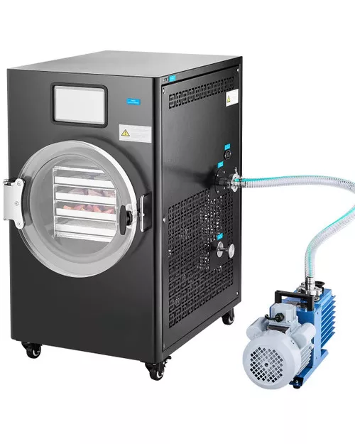 Vacuum Freeze Dryer Machine, 8.8-13.2 lbs/Batch, 4-Layer Trays, Touch Screen Control, White
