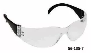Zenon Z12 Safety Glasses, Clear Lens, Scratch Resistant, Black Temple – 56-135-7